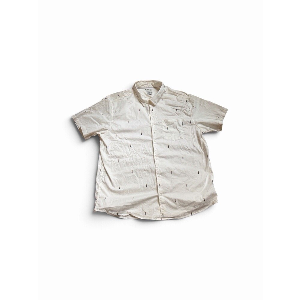 Hurley Men’s Short Sleeve Button Down Shirt Size XXL Classic Fit fishing